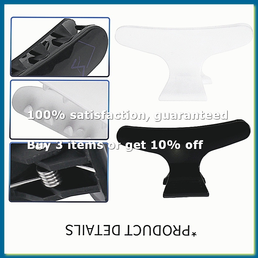 Hair Clips - 4 Stück Schwarz-Weiße Friseur-Haarklammern im Schmetterlingsstil,